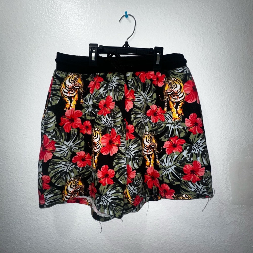 Floral Tiger Print Sweatshorts